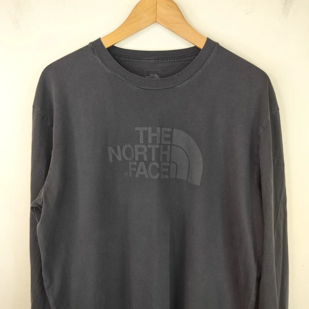 The North Face Long Sleeve T-Shirt Mens Large Graphic Logo Gorpcore Black